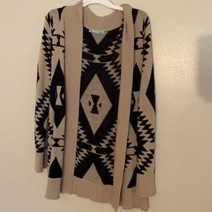 Maurices tribal print cardigan